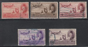 Egypt # C39 / 46, King Farouk &  Delta Airplane, Used, 1/3 Cat.