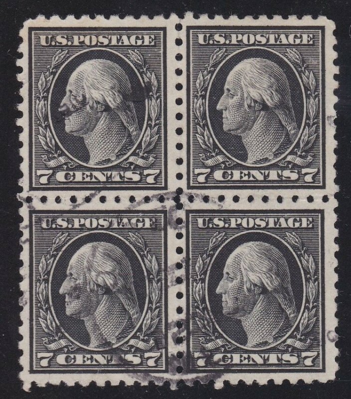 US 430 7c Washington Used Block of 4 VF-XF SCV $40