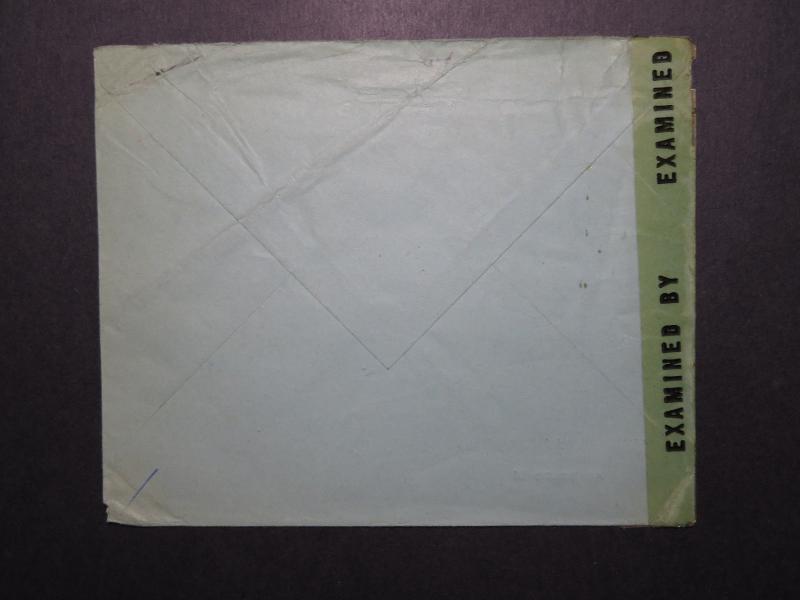 Ecuador WW2 Censor Cover to York PA / Light Crease - Z12002