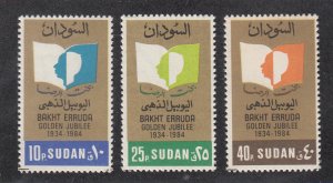 Sudan Scott #344-346 MNH