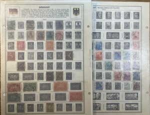 Germany - Large LOT on old album pages (Includes GDR/DDR)