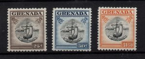 Grenada 1955 25c to $1.50 SG201-203 mint LHM WS36380