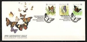 New Zealand, Scott cat. 1075-1077 only. Butterflies issue. First day cover. ^