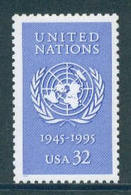 2974 32c United Nations Fine MNH Plt/4 LL B1 F09192