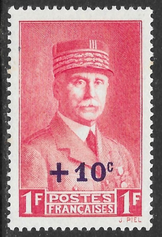 France Scott B111 MH 1F+10c Marshal Petain Semi Postal Issue of 1941