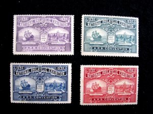 US - NAT'L PHILATELIC EXPO - APS CONVENTION - 4 POSTER STAMPS - ca 1930