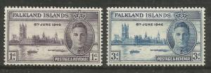 Falkland Islands.Scott# 97,98.MINT,NEVER HINGED