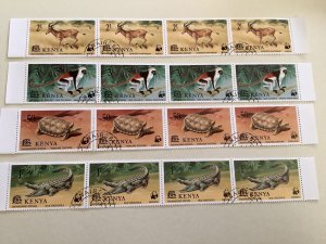 Kenya Animals part stamps strips  Ref R49217