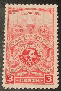 1948 3c American Turners Scott 979 Mint NH