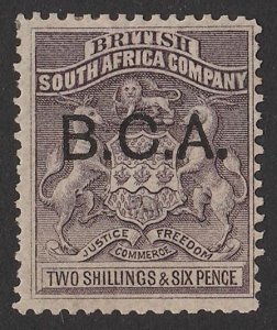 BRITISH CENTRAL AFRICA 1891 'BCA' on Arms 2/6 grey-purple, no wmk. 