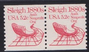 1900 Sleigh F-VF MNH transportation coil pair