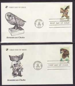 US 1760-1763 Owls S/4 Readers Digest U/A FDC