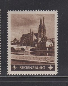 German Tourism Advertising Stamp- Cities, Towns & Landmarks - Regensburg - MNH
