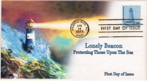 AO-1605, 1978, Lonel,y Beacon Add-on Cachet, First Day Cover, SC 1605, Atlantic