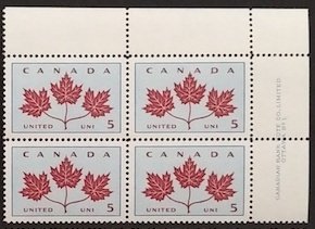 Canada 417 Plate Block UR No. 1-1 VF MNH