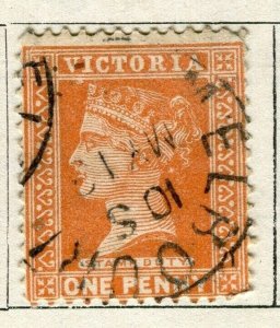 AUSTRALIA VICTORIA; 1887-99 early classic QV issue fine used 1d. value