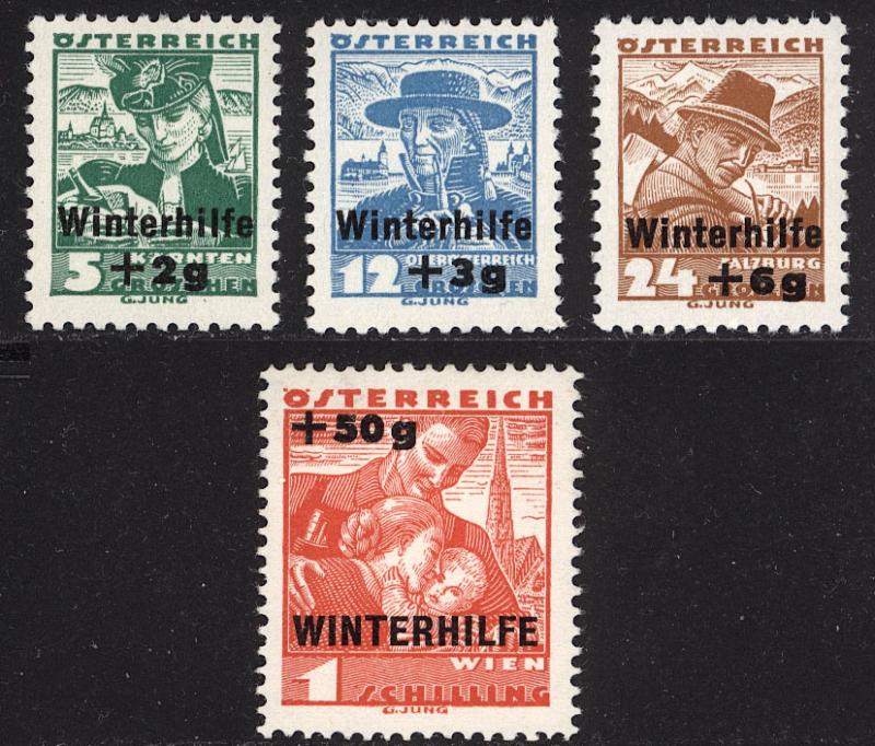 Austria 1935  Scott #B128-31 MNH