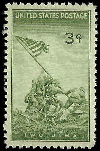 # 929 MINT NEVER HINGED IWO JIMA MARINES XF+