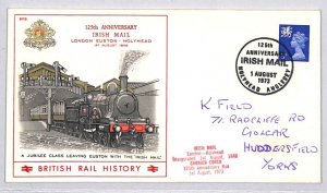 GB Wales RAILWAY IRISH SEA MAIL 125th Anniversary 1973 Cover Holyhead ZJ130