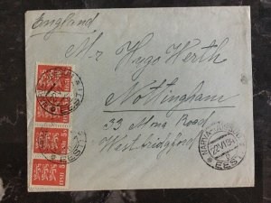 1934 Narva Estonia Cover to Nottingham UK