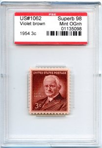 US SCOTT #1062 MINT-SUPERB-OG-NH GRADED 98 PSE ENCAPSULATED SMQ $70 (8/14/24 GP)