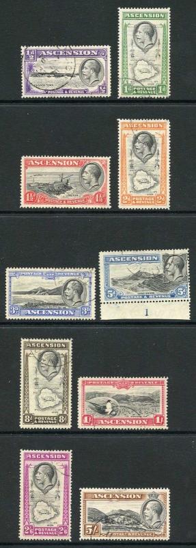 Ascension 1934 KGV Pictorial Set Superb Used