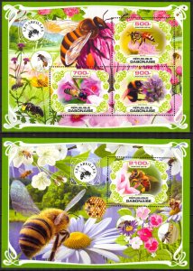 Gabon 2019 Insects Honey Bees Sheet + S/S MNH