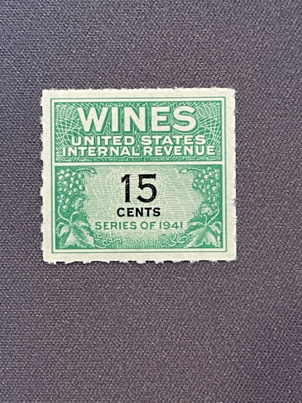 RE127, Wines 15 Cents, Mint, CV $3.50
