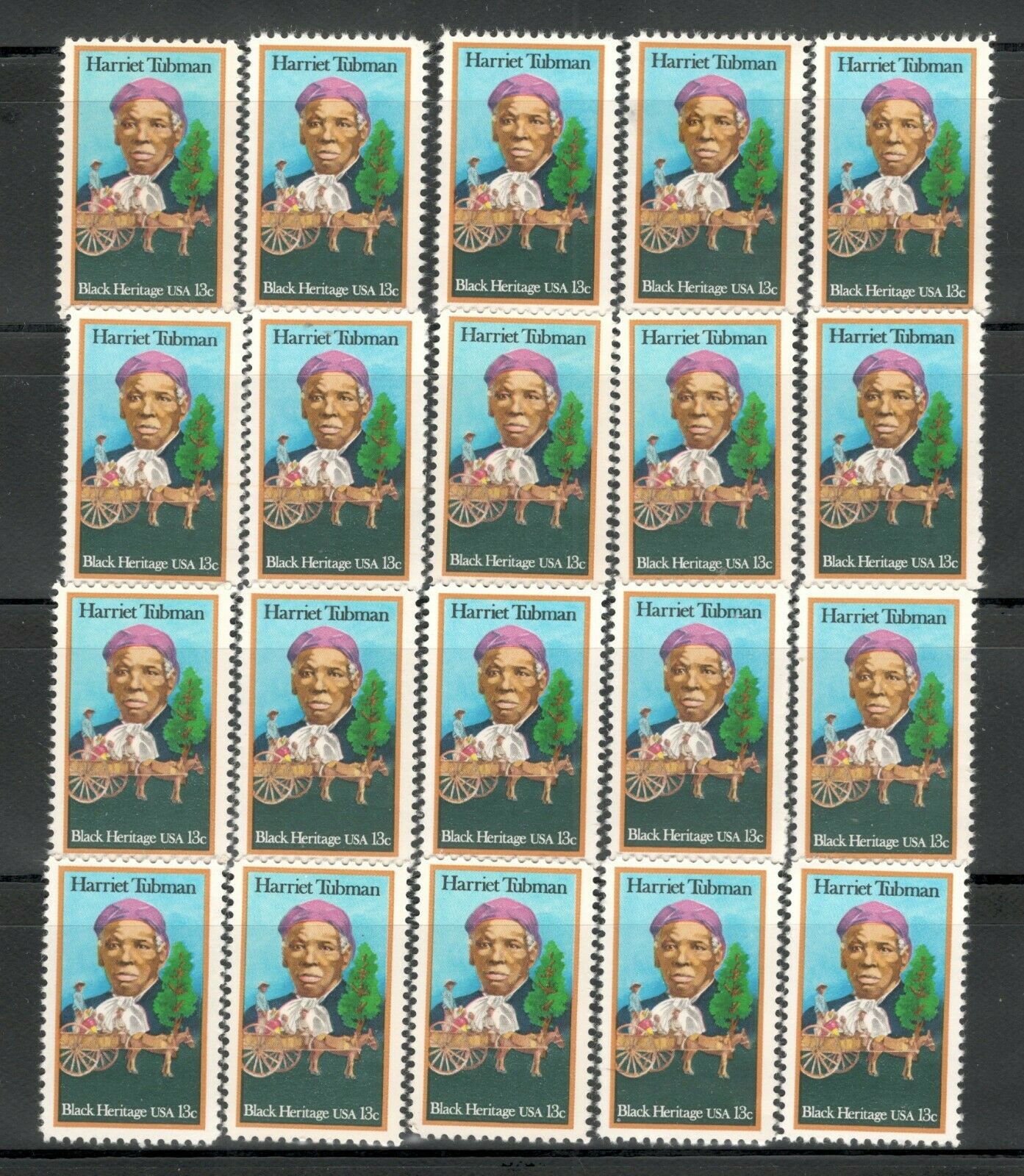1744 Harriet Tubman Wholesale Lot Of 20 US Stamps MNH Selling Below