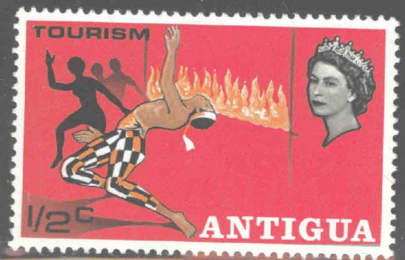 ANTIGUA Scott 203-MH* Limbo dance stamp