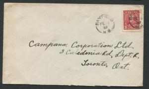 NEW BRUNSWICK SPLIT RING TOWN CANCEL COVER BAYFIELD