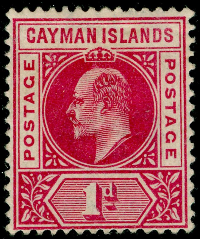 CAYMAN ISLANDS SG4, 1d carmine, UNUSED.