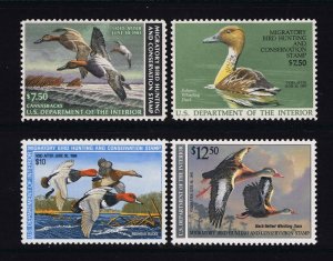 EXCELLENT SET GENUINE RW49 RW53 RW54 RW57 ALL MINT OG NH SET OF 4 DUCK STAMPS