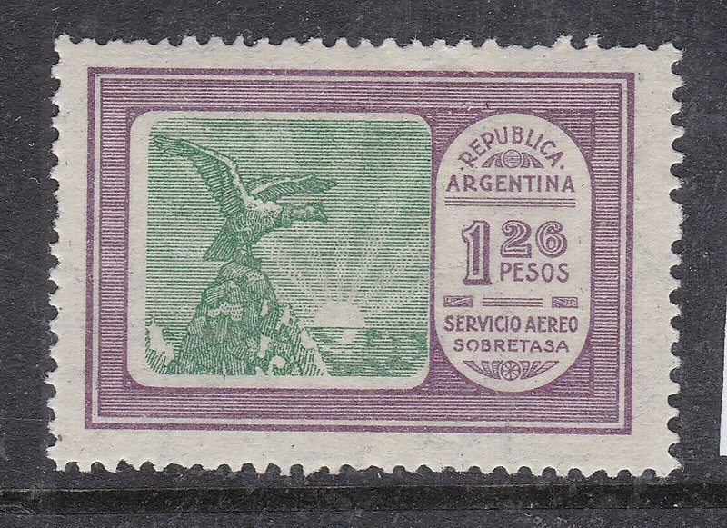 ARGENTINA ^^^^^^  sc# C17   mint  LH  AIRPOST  ( one PESO 26 )$$@ ta1407arg