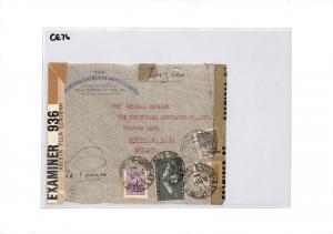 CE76 AVIATION Brazil Cover 1940 WW2 Rio TRIPLE CENSORED Air Mail PANAIR London