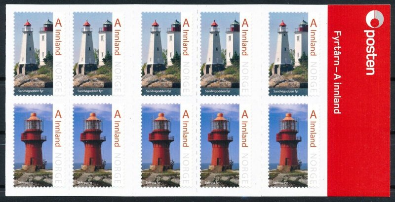 [I1659] Norway 2016 Lighthouses good complete booket very fine adhesive folded