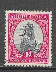 South Africa 50a: 1d Van Riebeeck's Ship, used, F-VF