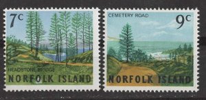 Norfolk Is. #  88-89  Norfolk Pine Scenes   (2)  Mint NH