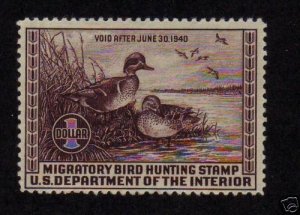 United States-1939-SC RW6-H-Teal Duck-Hunting