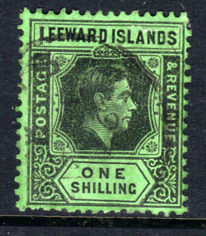 Leeward Islands 1938 - 51 KGV1 1/-d Black & Emerald SG 110 ( M123 )