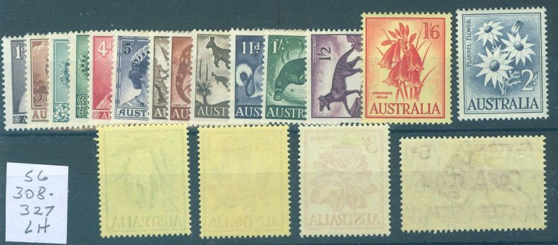 Australia Scott 314-331; SG 308-327 - Unused LH