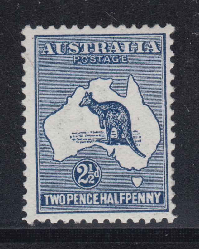 Australia Sc 4 MLH. 1913 2½p blue Kangaroo, wide Crown & wide A watermark, F-VF