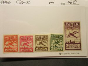 DANZIG  Scott  C26-C30  SET  MINT HINGED  (2of2)  LotH  Cat $46.60