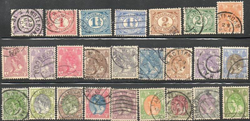 Netherlands  Scott  55-82  Partial set