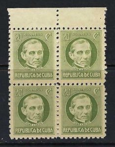 CUBA 271 MNG BLOCK OF 4 Q852