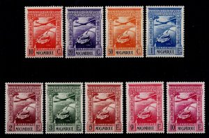 x MOZAMBIQUE 1938 MNH full set AIRMAIL SC#C1-9 MF#CA1-9 SG#369-77 YT#PA1--9