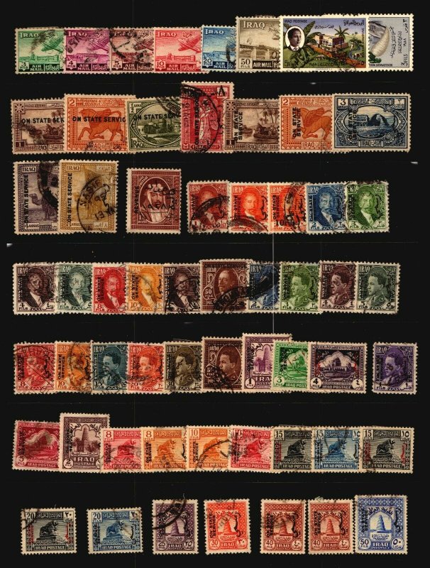 Iraq 36 Mostly Used / Hinge Rem / Few Faults - G118