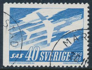 Sweden Scott 568 (Fa 521B), 40ö blue SAS anniversary, FVF U