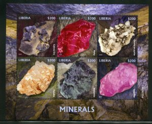 LIBERIA  2020 MINERALS  SHEET MINT NH