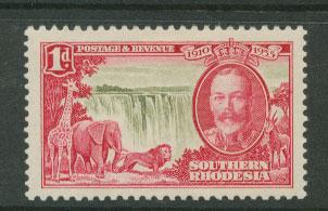 Southern Rhodesia SG 31 MVLH  lightest of hinge seen unde...